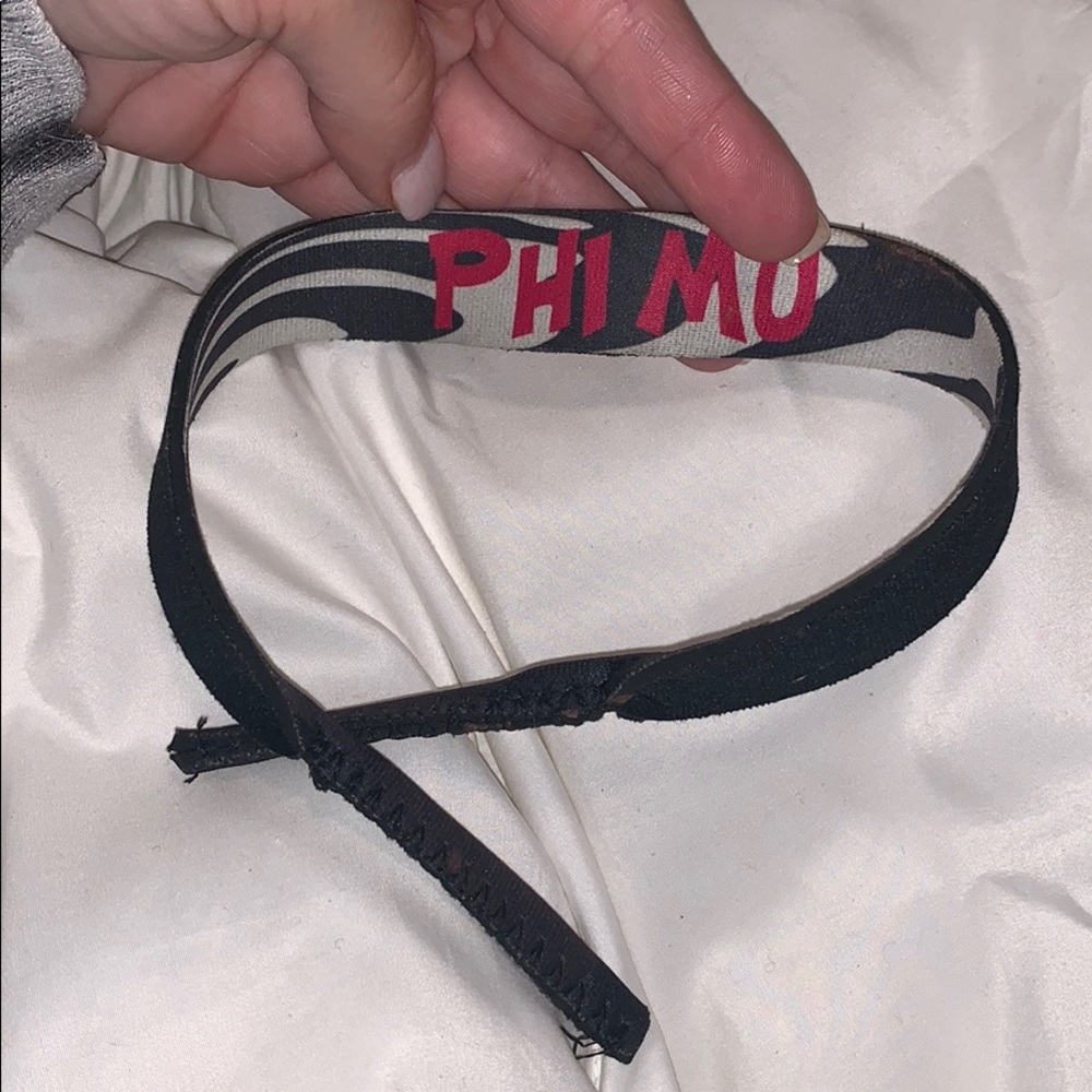 Phi Mu Croakie Sunglass Holder Necklqce Zebra